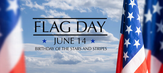 Happy flag day greeting card or background - Powered by Adobe
