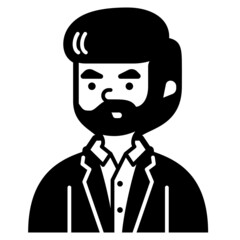 businessman line icon