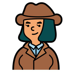 detective line icon