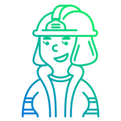 firefighter line icon