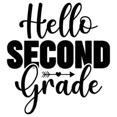 Naklejka premium Hello Second Grade
