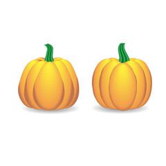 Colorful pumpkin. Cartoon style vector illustration.