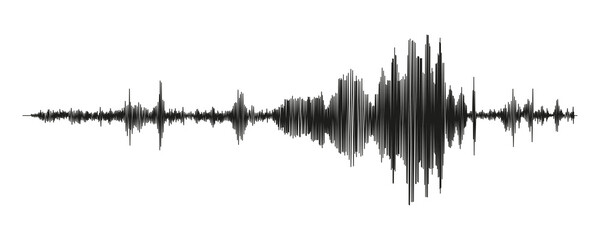 Seismograph measurement or lie detector graph. Seismic measurements with data record. Vector illustration isolated in white background