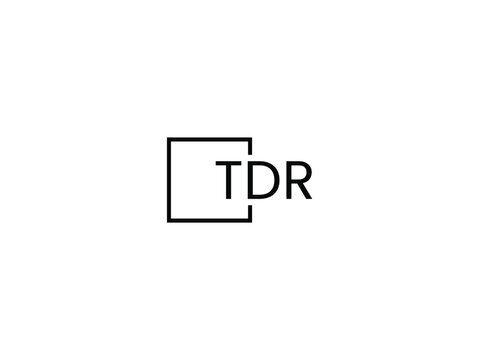 TDR Letter Initial Logo Design Vector Illustration