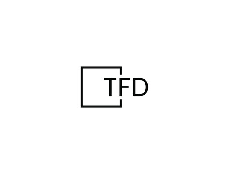 TFD Letter Initial Logo Design Vector Illustration