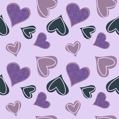 seamless pattern with hearts