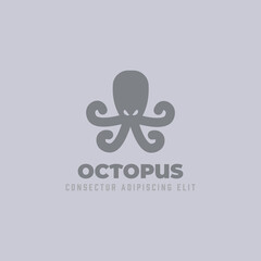 octopus animal logo and symbol icon vector