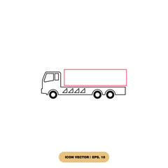 truck icons  symbol vector elements for infographic web