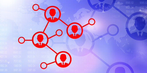 Fototapeta premium 2d illustration Business Network concept 
