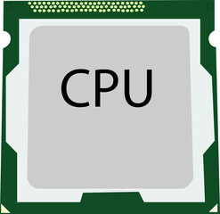 cpu processor vector illustration