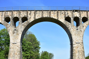 Fototapeta na wymiar viaduct in village Lewin Klodzki,Poland