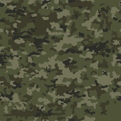 
Army pattern camouflage seamless vector design on textile, trendy background.