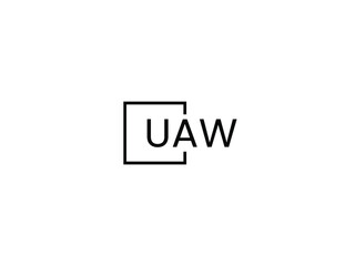 UAW letter initial logo design vector illustration
