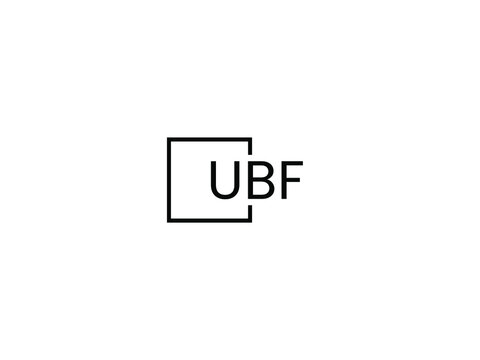 UBF letter initial logo design vector illustration