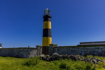 Fototapeta na wymiar Saint Johns Point Lighthouse, Killough, County Down, Mourne coastal route, Northern Ireland