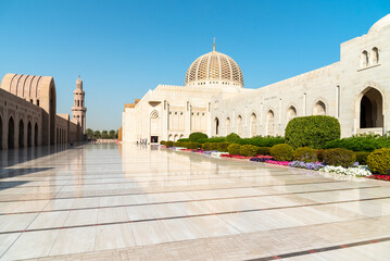 The Sultan Qaboos Grand Mosque in Muscat, Oman, Middle East