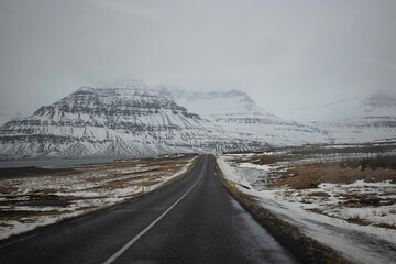 Iceland - road in the mountains