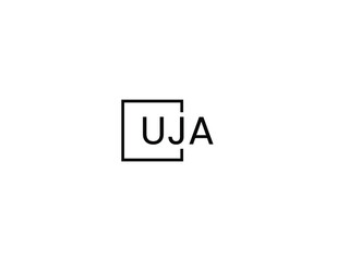 UJA letter initial logo design vector illustration