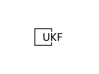 UKF letter initial logo design vector illustration - obrazy, fototapety, plakaty