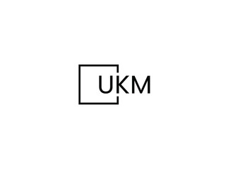 UKM letter initial logo design vector illustration