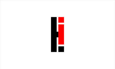 Hi logo. Letter H and I logo design vector illustration