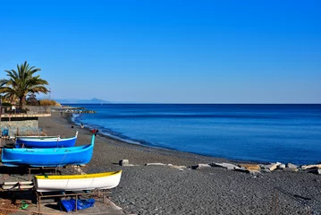 Fotobehang the Ligurian coast in Cogoleto genoa Italy © maudanros