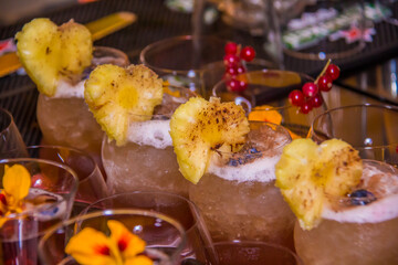 Photo of Kocktail Drinks and Red Wine, shot is selective focus with shallow depth of field. Photos taken at Cairo Egypt on 27 February 2019