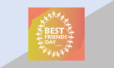 BEST FRIENDS DAY vector template. Design illustration for banner and flyer
