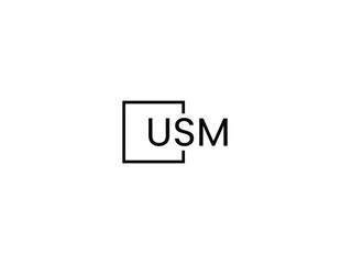 USM Letter Initial Logo Design Vector Illustration