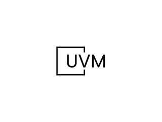 UVM Letter Initial Logo Design Vector Illustration