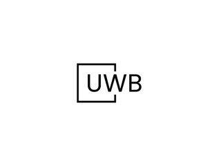 Fototapeta premium UWB letter initial logo design vector illustration