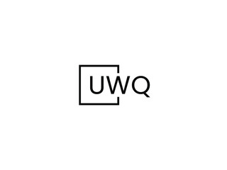 UWQ letter initial logo design vector illustration