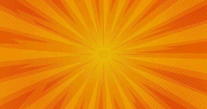 Pop art background comic halftone dots. Cartoon Vector Illustration