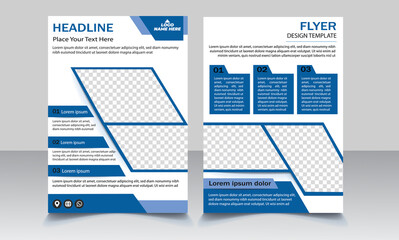 Brochure design. Corporate business flyer template design. Editable A4 poster for business, education, presentation, website, magazine cover.