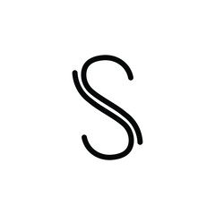 alphabetic geometrical shape icon minimal black flat logo illustration creative simple art design 