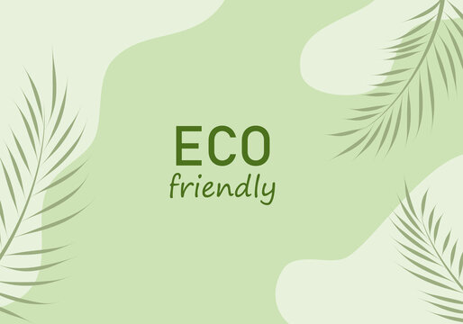 Organic eco vector design with abstract elements and branches. Eco-friendly background with copy space for postcards, websites, posters, booklets, flyers.