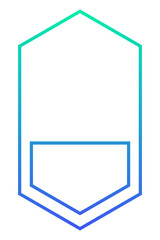 gradient hexagon frame banner
