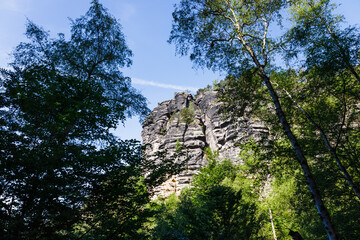 Sandstone rocks in the Bohemian Switzerland National Park, Czech Republic