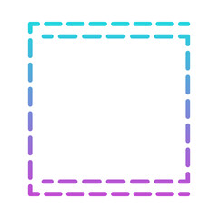 gradient square line frame
