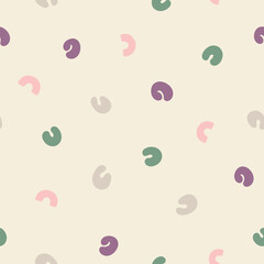 Abstract seamless pattern. Simple organic shape. Colorful surface design