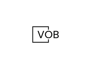 VOB letter initial logo design vector illustration