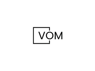 VOM letter initial logo design vector illustration