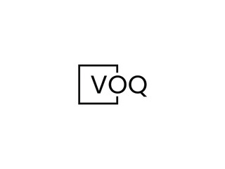 VOQ letter initial logo design vector illustration