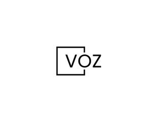 VOZ letter initial logo design vector illustration