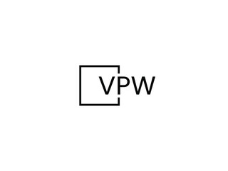 Fototapeta premium VPW letter initial logo design vector illustration