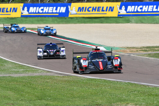 Imola, 12 May 2022: #28 Oreca 07 Gibson of IDEC SPORT Team driven by Lafargue - Pilet in action during Practice of ELMS 4H of Imola in Italy.