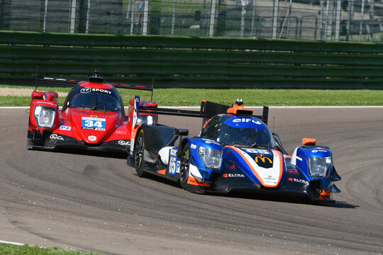 Imola, 12 May 2022: #65 Oreca 07 Gibson of PANIS RACING Team driven by Canal - Van Uitert in action during Practice of ELMS 4H of Imola in Italy.