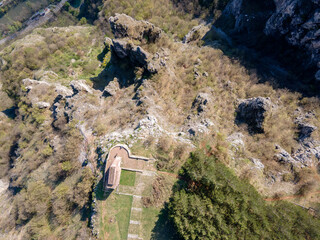Aerial view of Lakatnik Rocks at Iskar river and Gorge, Bulgaria