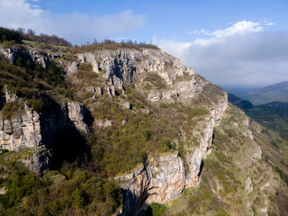 Aerial view of Lakatnik Rocks at Iskar river and Gorge, Bulgaria