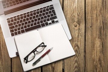 Concept of Individual income tax return. US tax forms on desk.